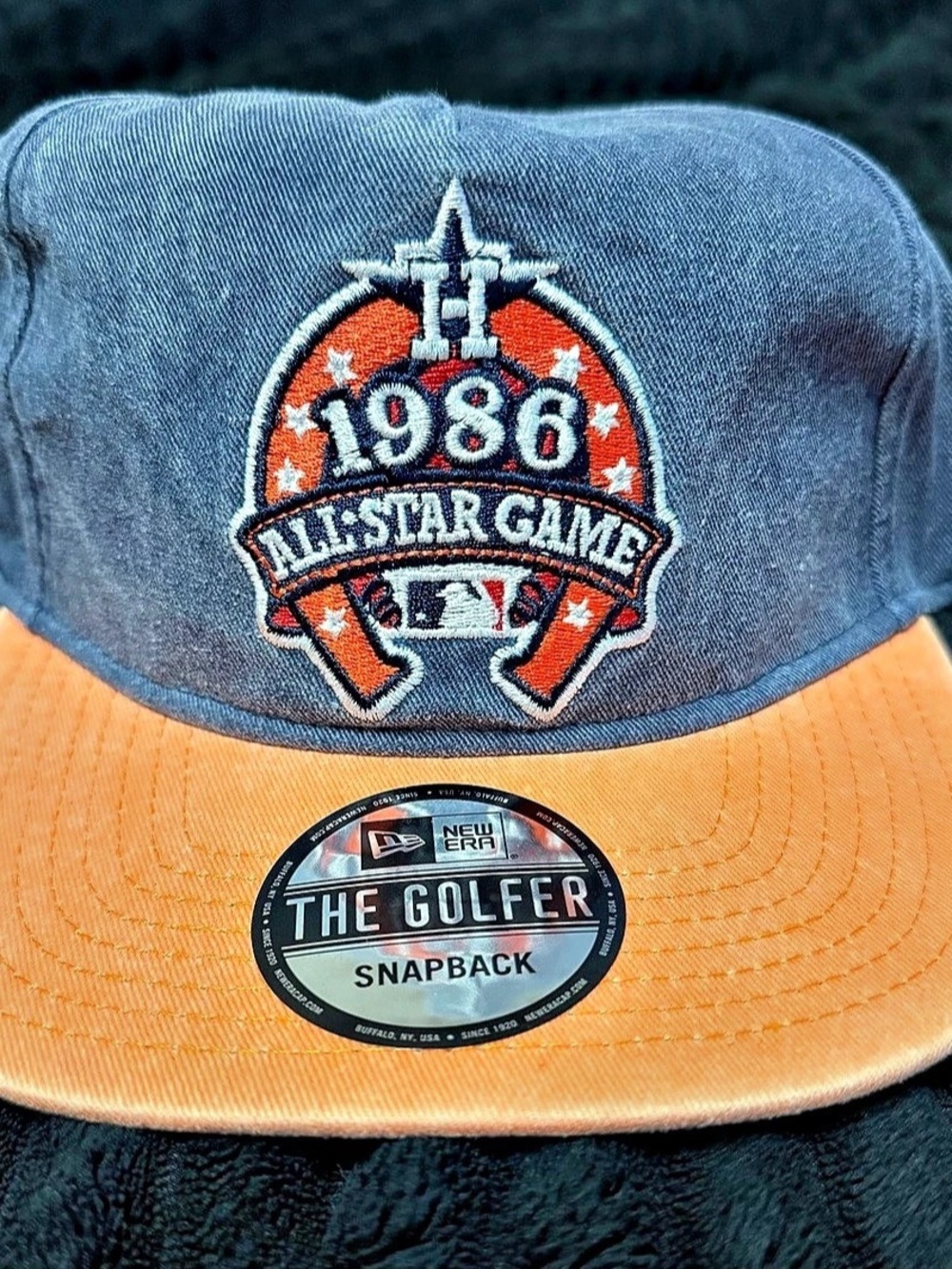 New Era Houston Astros 1986 MLB All-Star Game Pigment Dye Golfer Snapback Hat